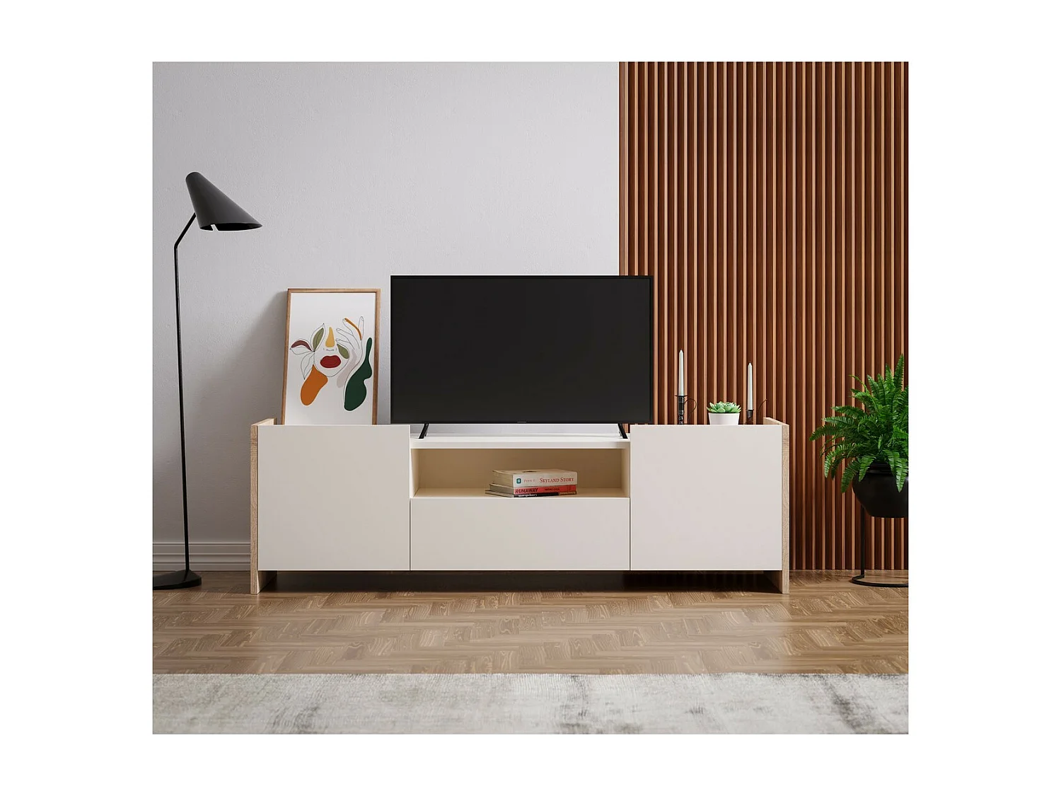 Stojak pod Telewizor Cora, Sonoma, 160x45x50 cm, EPIKASA