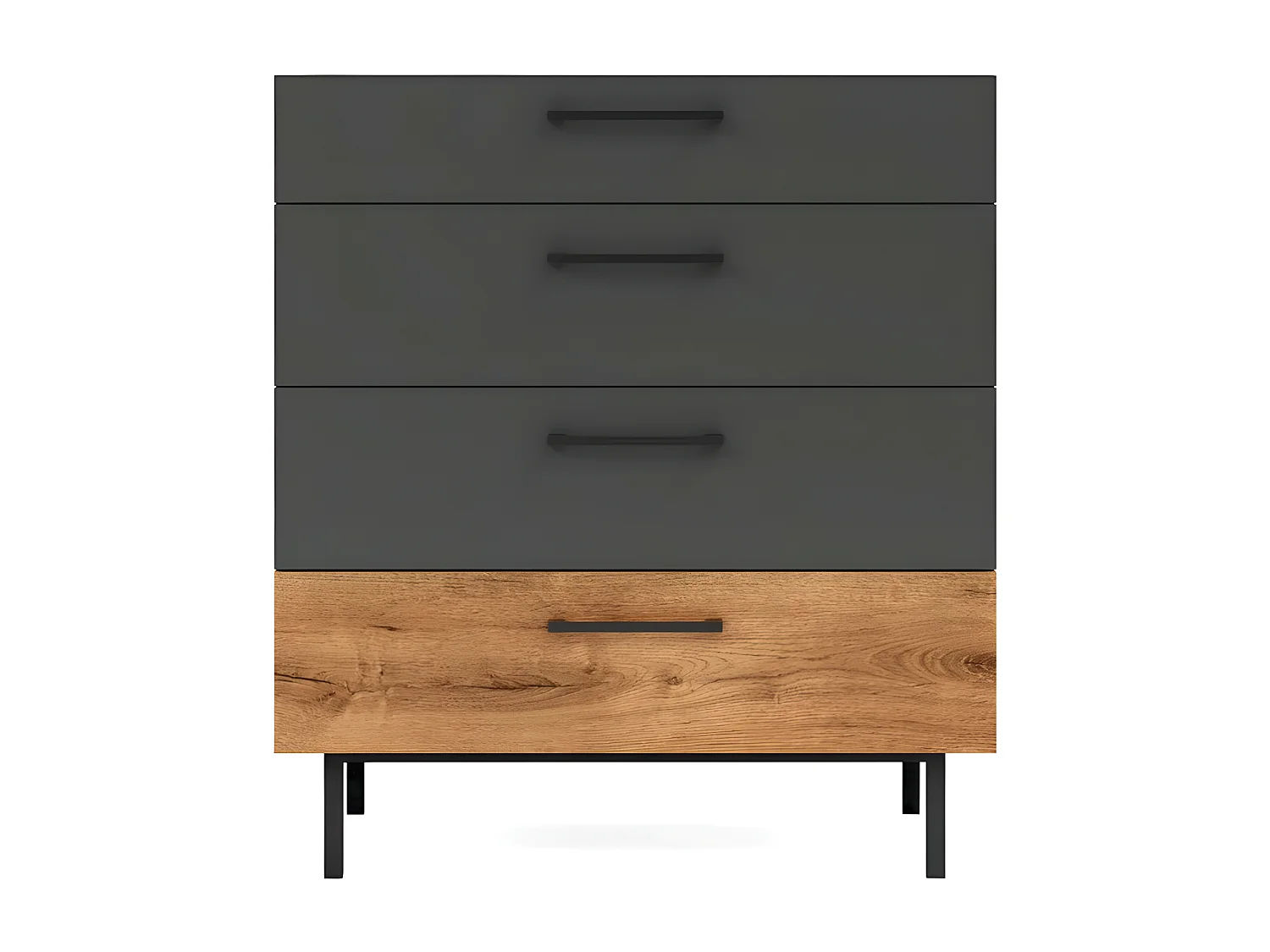 Cómoda Volga, Antracite, 80x50x90 cm, EPIKASA