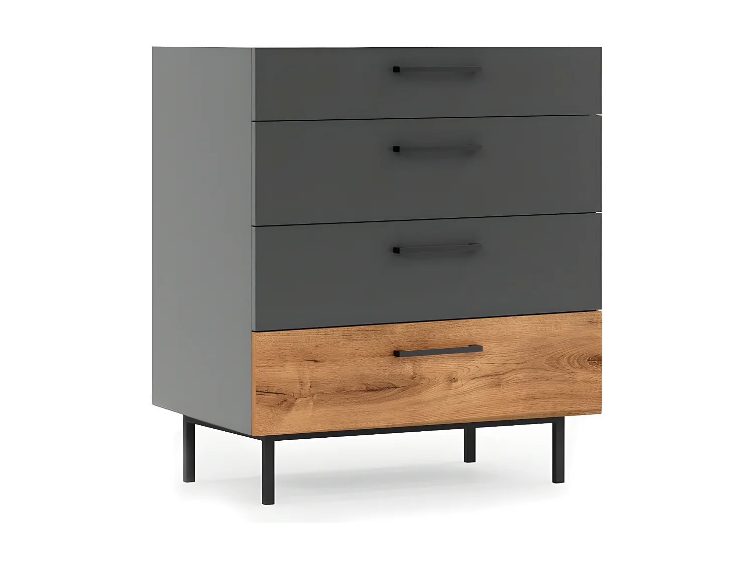 Cómoda Volga, Antracite, 80x50x90 cm, EPIKASA