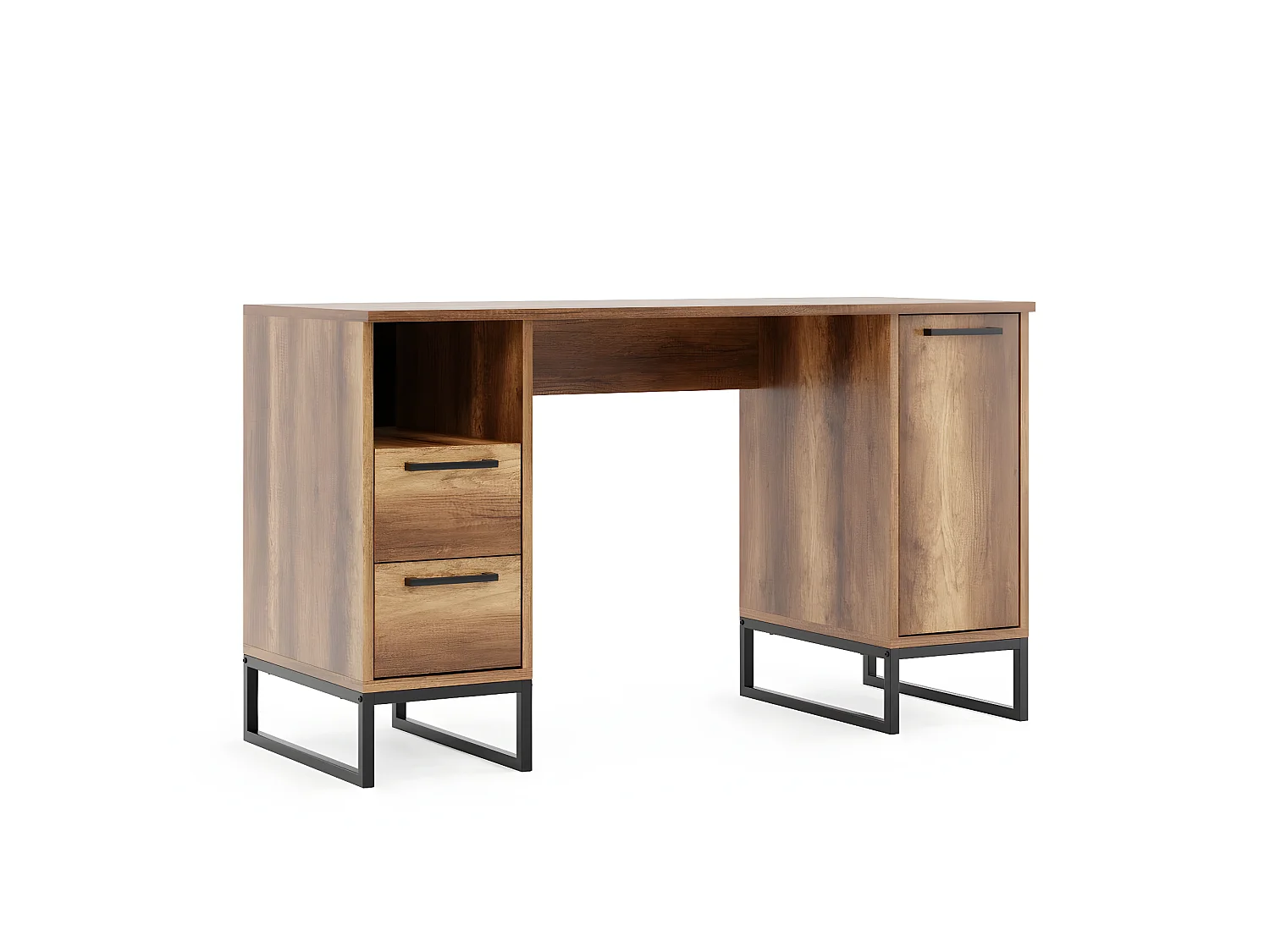 Bureau Moderne Yukon, Noyer, 130x50x75 cm, EPIKASA
