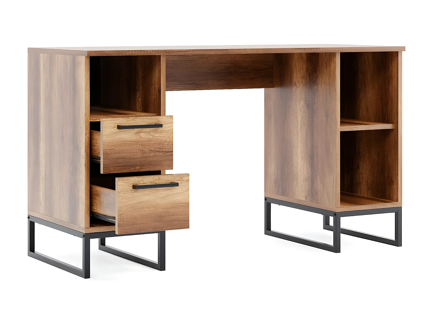 Bureau Moderne Yukon, Noyer, 130x50x75 cm, EPIKASA