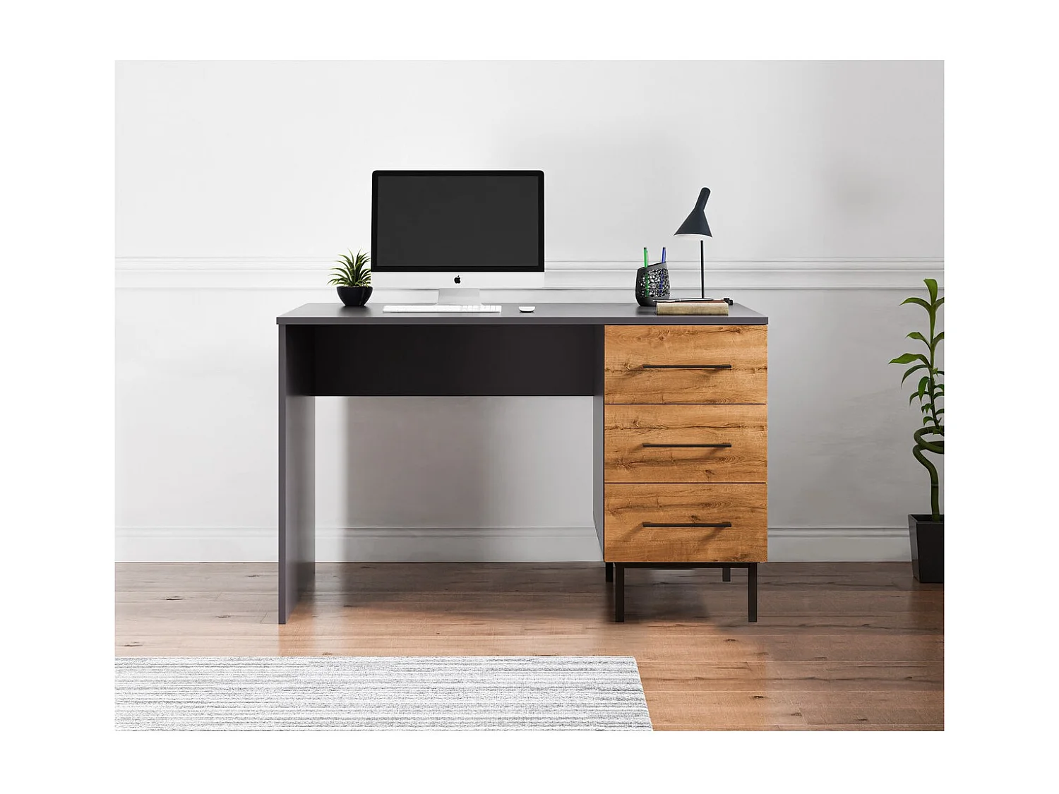 Bureau Volga - Antraciet - 120x60x75 cm - EPIKASA