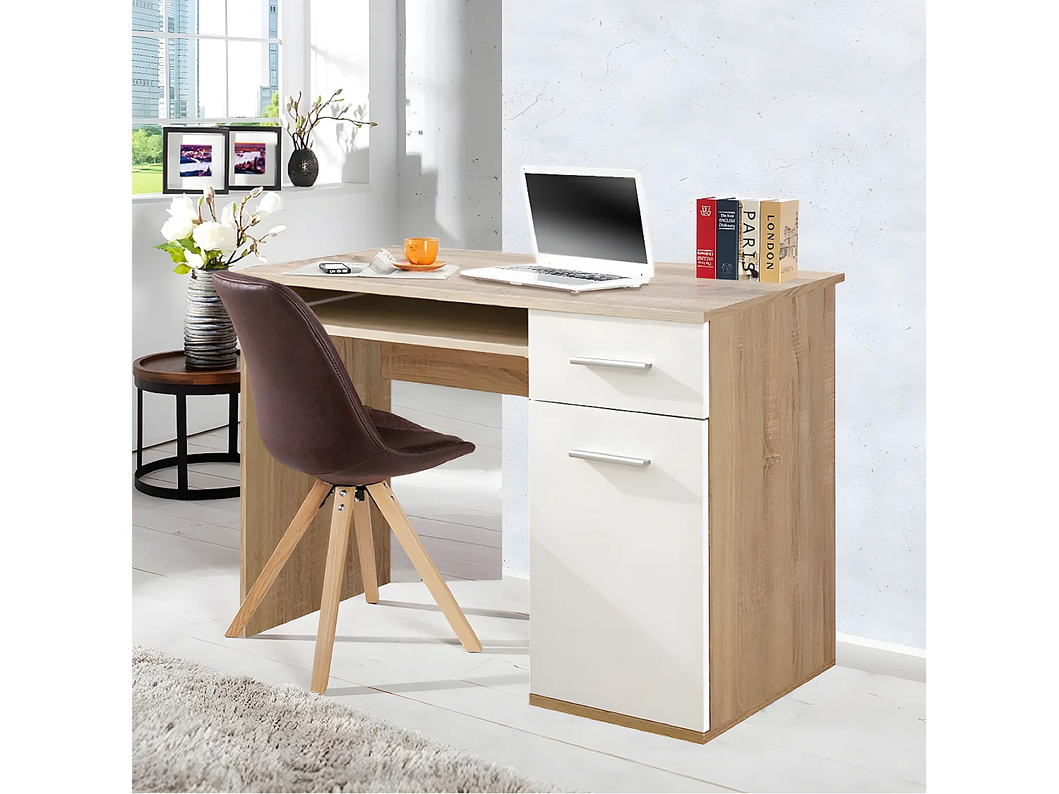 Secretária Firenze, Sonoma, 104x50x75 cm, EPIKASA