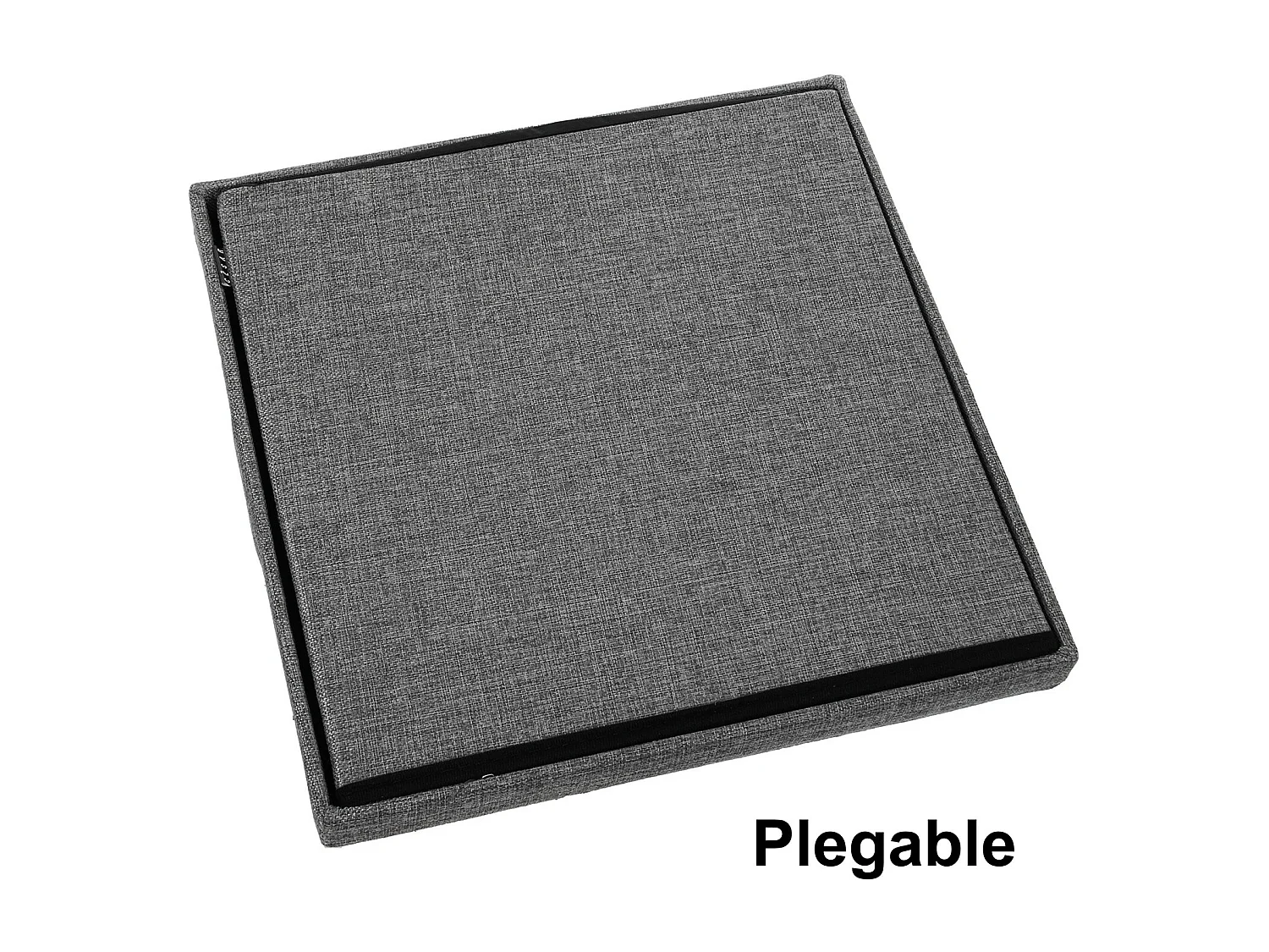 PUF PLEGABLE POLIESTER GRIS OSC. ALMACENAJE 45X45CM  Entrega  gratis en domicilio