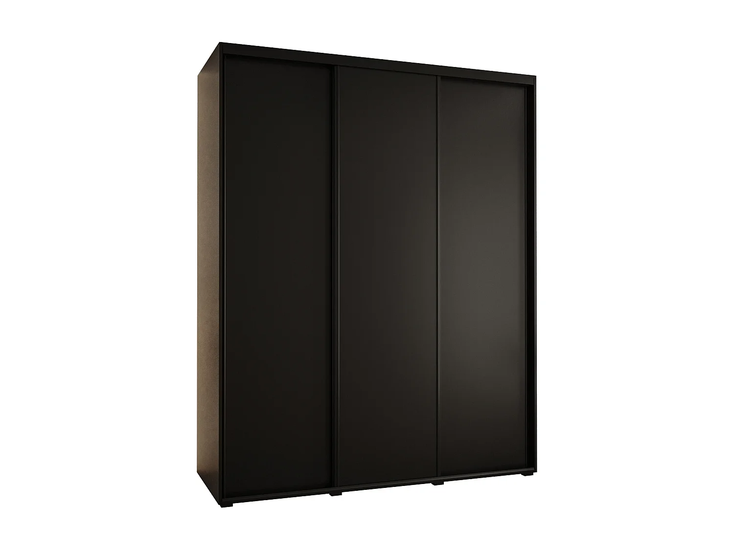 ARMOIRE DAVOS 1 À PORTES COULISSANTES 235,2/190/45 3 portes (Noir/Noir/Noir)