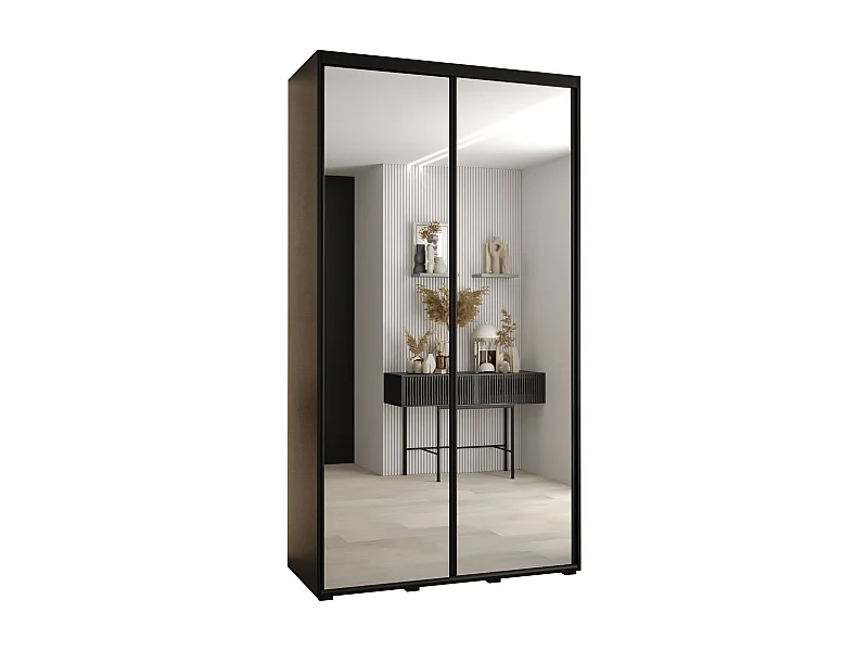 ARMARIO DAVOS 2 DE PUERTAS CORREDERAS 235,2/140/45 2 puertas (Negro/Negro/Negro)