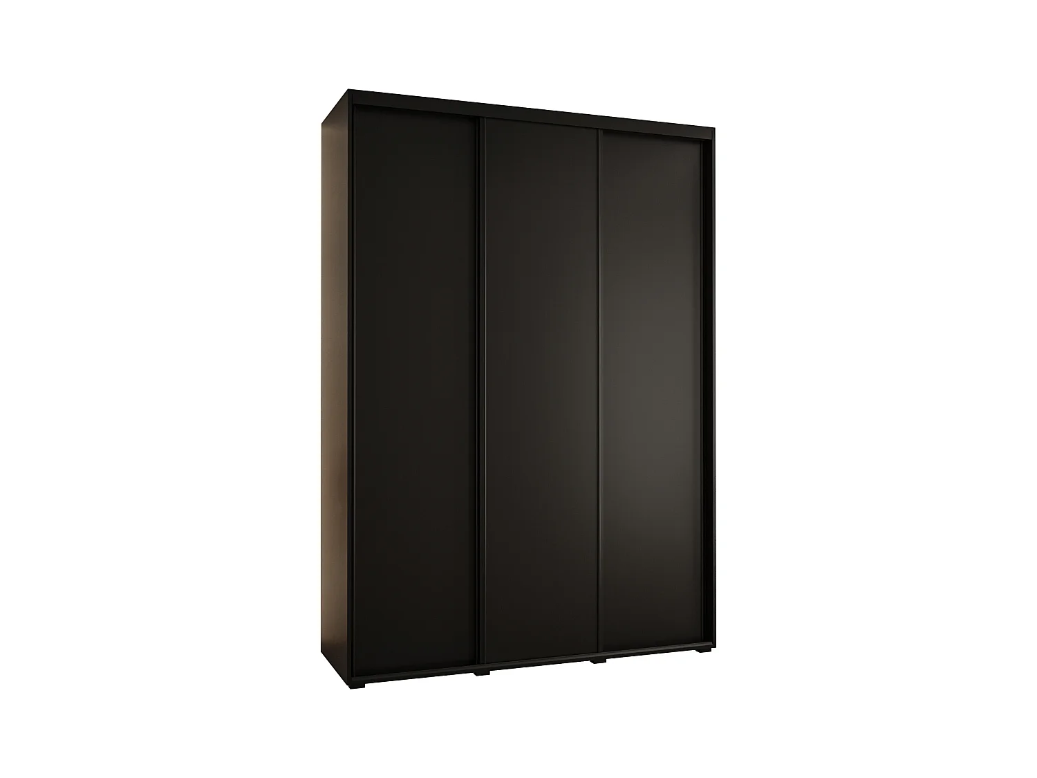 ARMOIRE DAVOS 1 À PORTES COULISSANTES 235,2/180/60 3 portes (Noir/Noir/Noir)