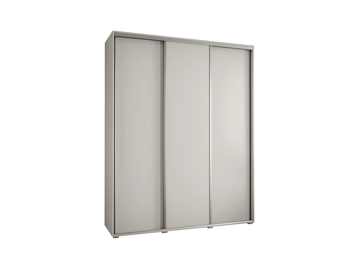 SCHWEBETÜRENSCHRANK DAVOS 1 235,2/190/45 3-türig (Weiß/Weiß/Silber)