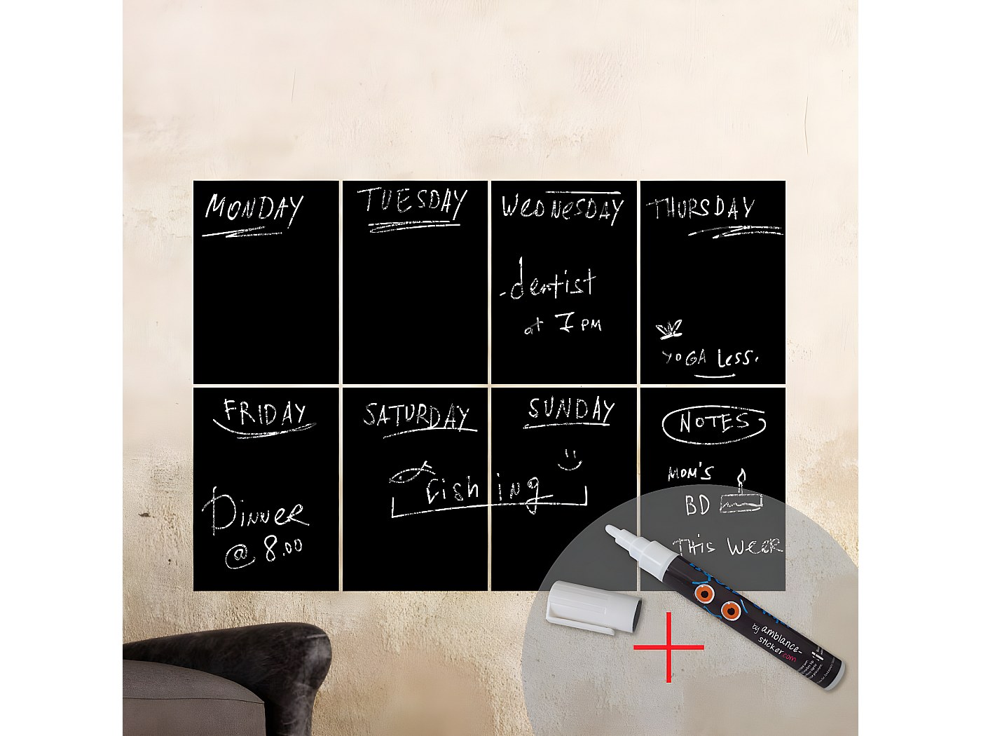 Pamtns 20 Pieces Mini Tableau Noir Ardoise Craie Bois Portable Petit