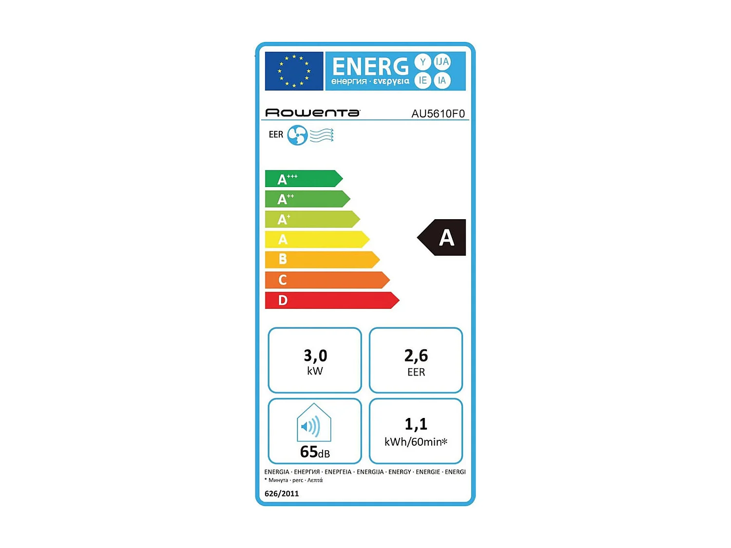 Rowenta Climatiseur mobile 3000w 40m2 avec kit fenêtre - AU5610F0