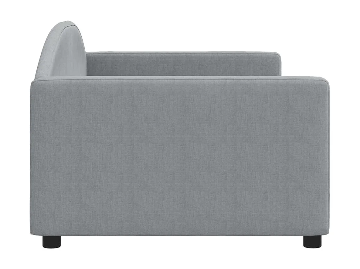 Lit de repos sans matelas gris clair 90x200 cm tissu