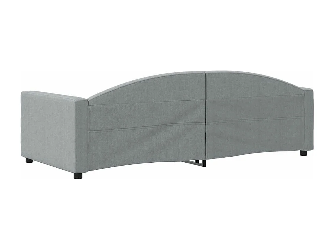 Lit de repos sans matelas gris clair 90x200 cm tissu