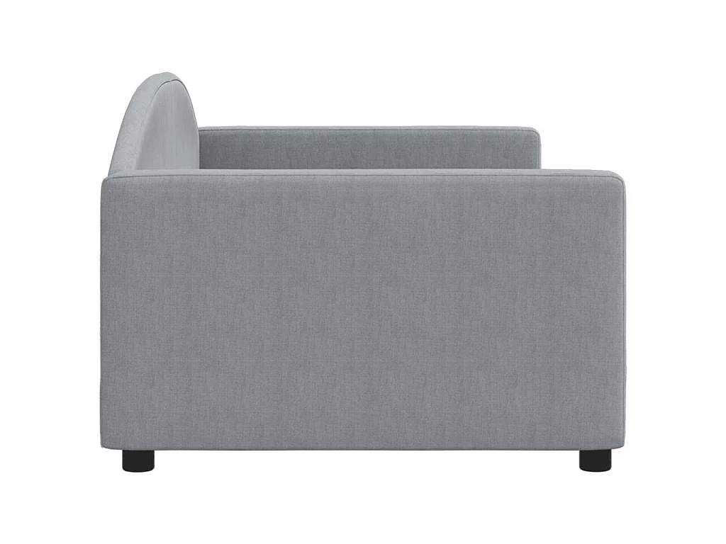 Lit de repos sans matelas gris clair 90x200 cm tissu