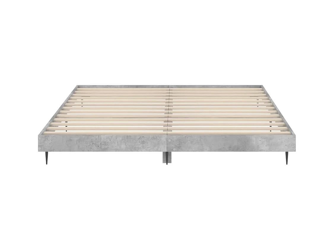 Bedframe bewerkt hout betongrijs 140x200 cm