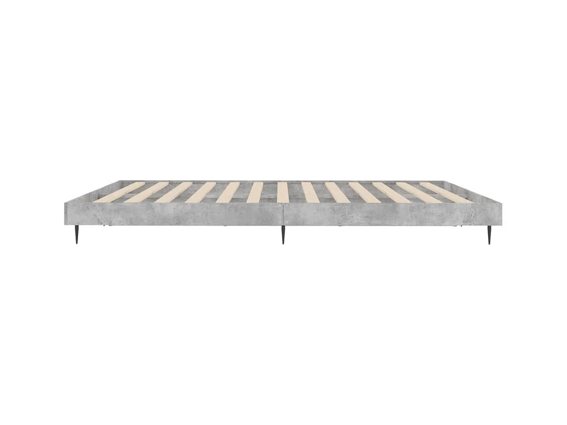 Bedframe bewerkt hout betongrijs 140x200 cm
