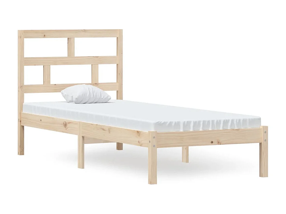 Bedframe massief hout 75x190 cm
