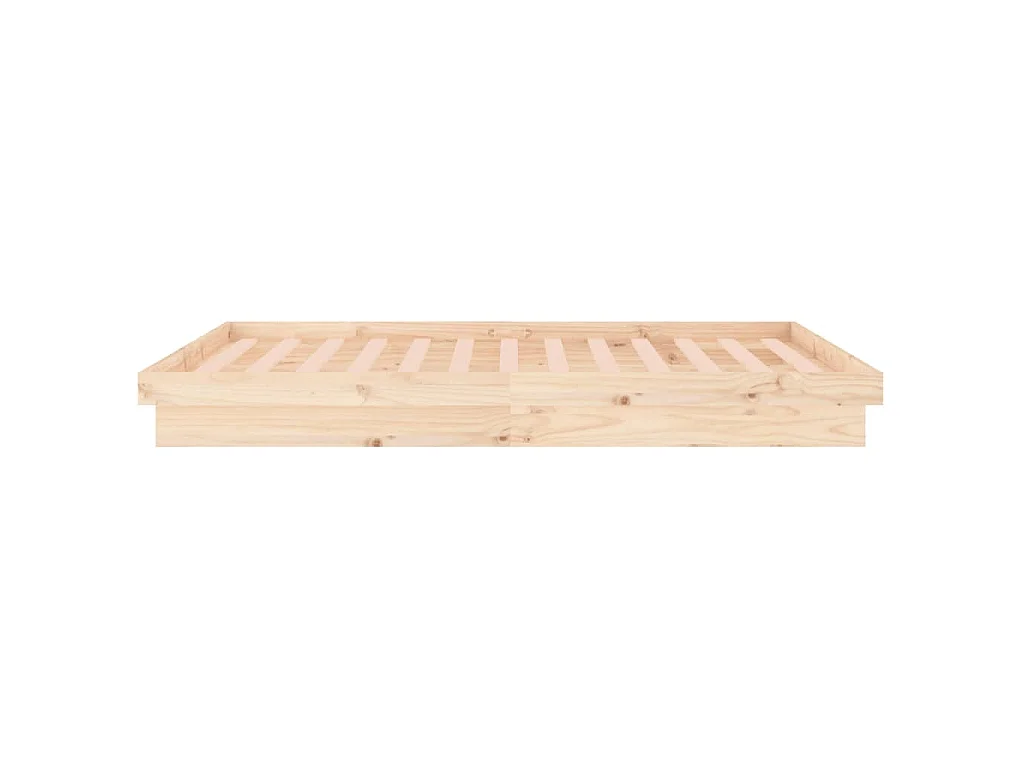 Estrutura cama king size c/ luzes LED 150x200 cm madeira maciça