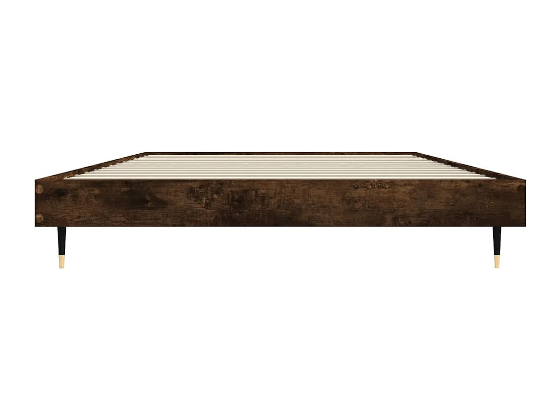 Cadre de lit sans matelas chêne fumé 100x200 cm bois ingénierie