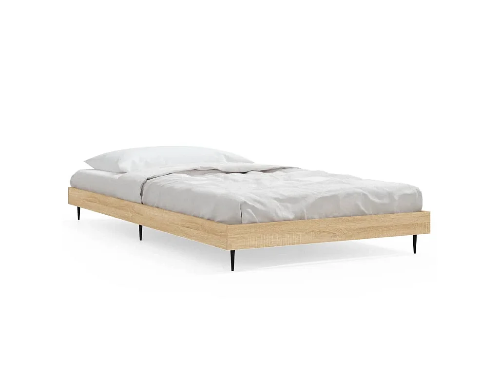 Cadre de lit sans matelas chêne sonoma 90x200 cm