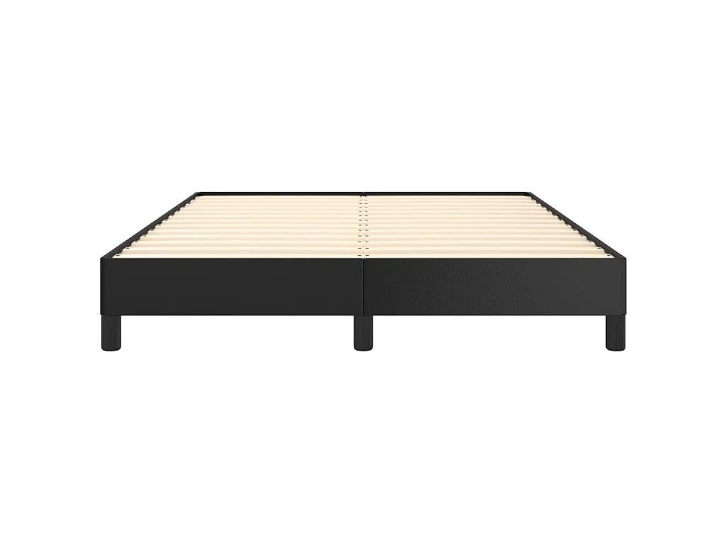 Cadre de lit sans matelas noir 140x190 cm similicuir