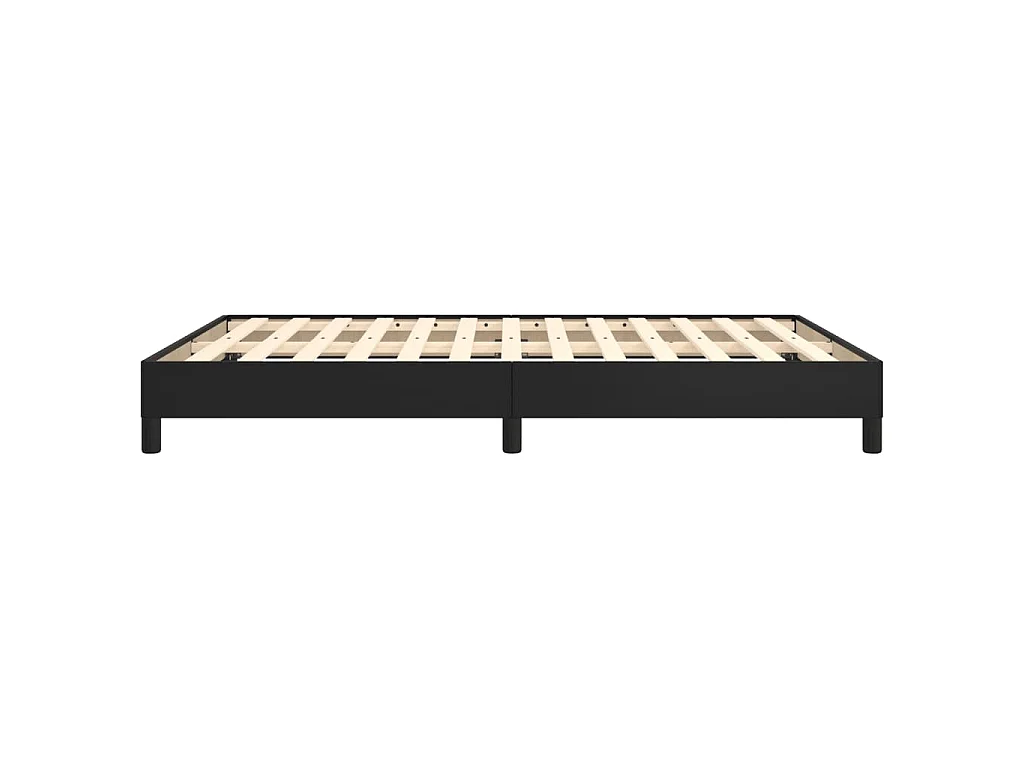 Cadre de lit sans matelas noir 140x190 cm similicuir