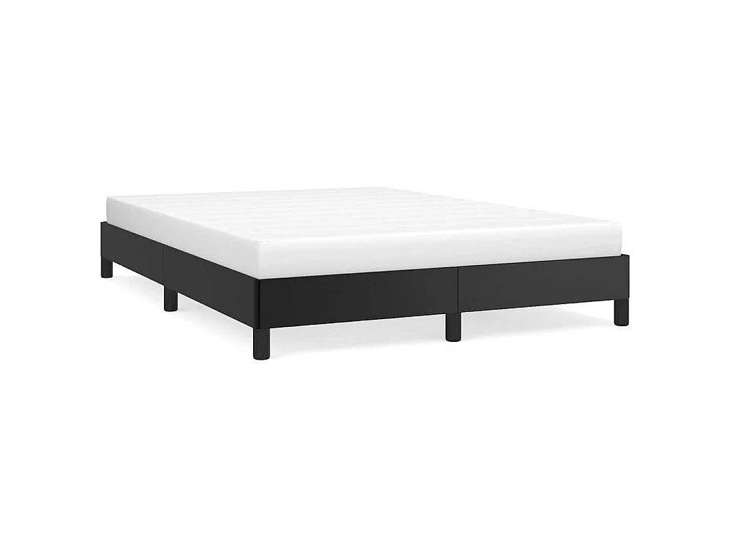Cadre de lit sans matelas noir 140x190 cm similicuir
