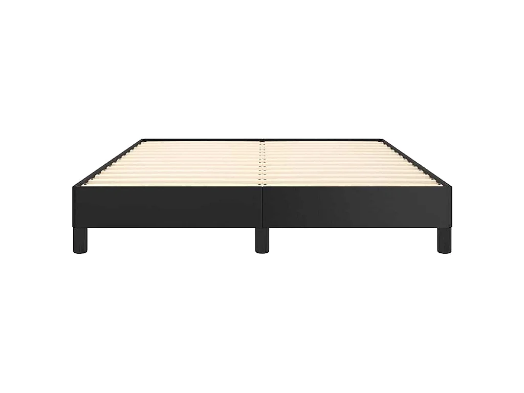 Cadre de lit sans matelas noir 140x190 cm similicuir