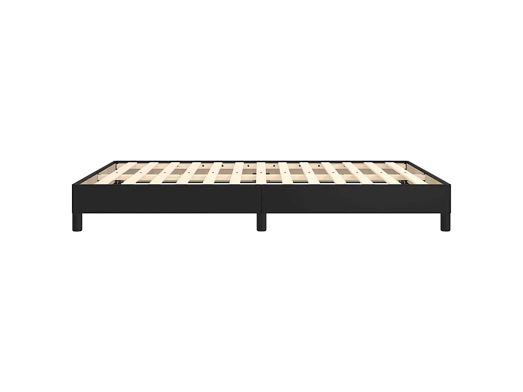 Cadre de lit sans matelas noir 140x190 cm similicuir