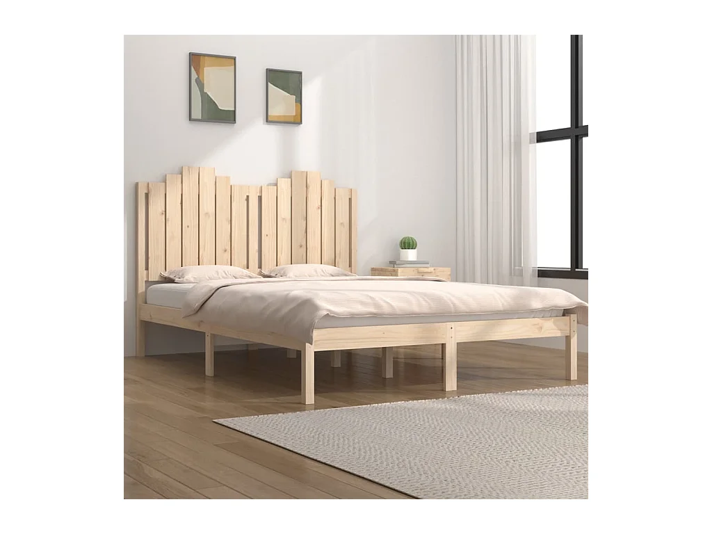 Cadre de lit sans matelas bois massif