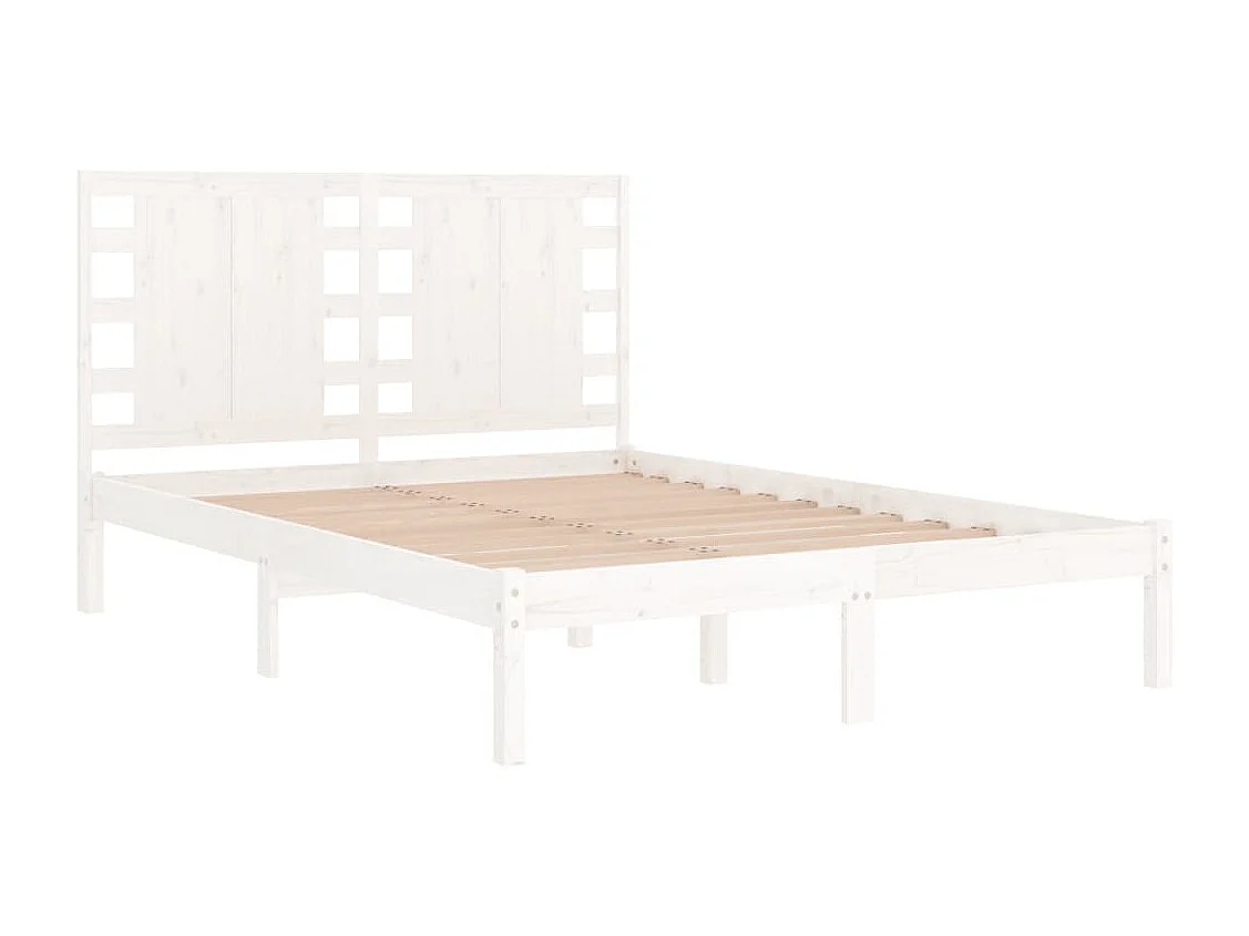 Giroletto Bianco in Legno Massello 135x190 cm Double