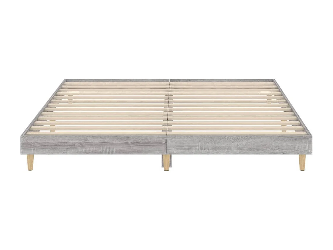 Cadre de lit sans matelas sonoma gris 200x200 cm