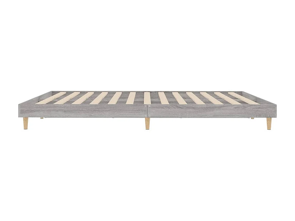 Cadre de lit sans matelas sonoma gris 200x200 cm