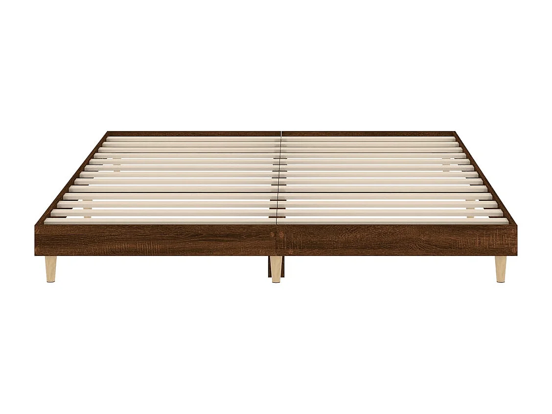 Cadre de lit sans matelas chêne marron 200x200 cm