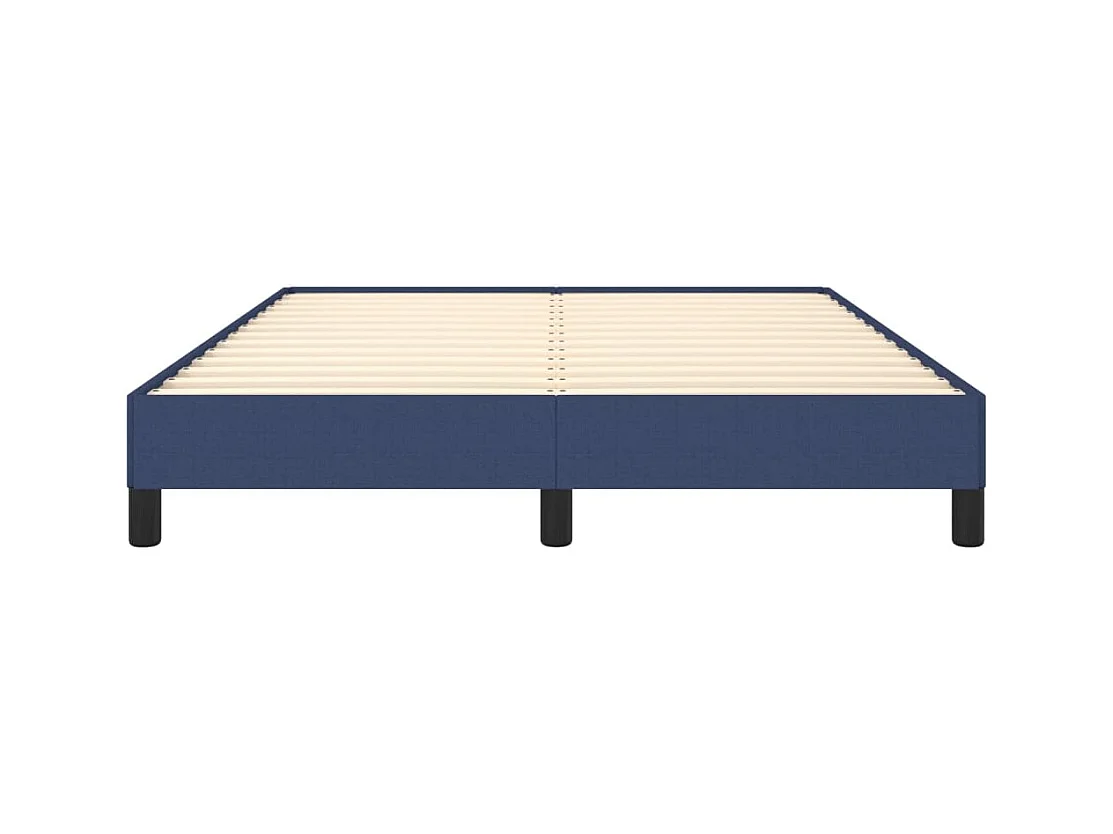 Cadre de lit sans matelas bleu 140x190 cm tissu