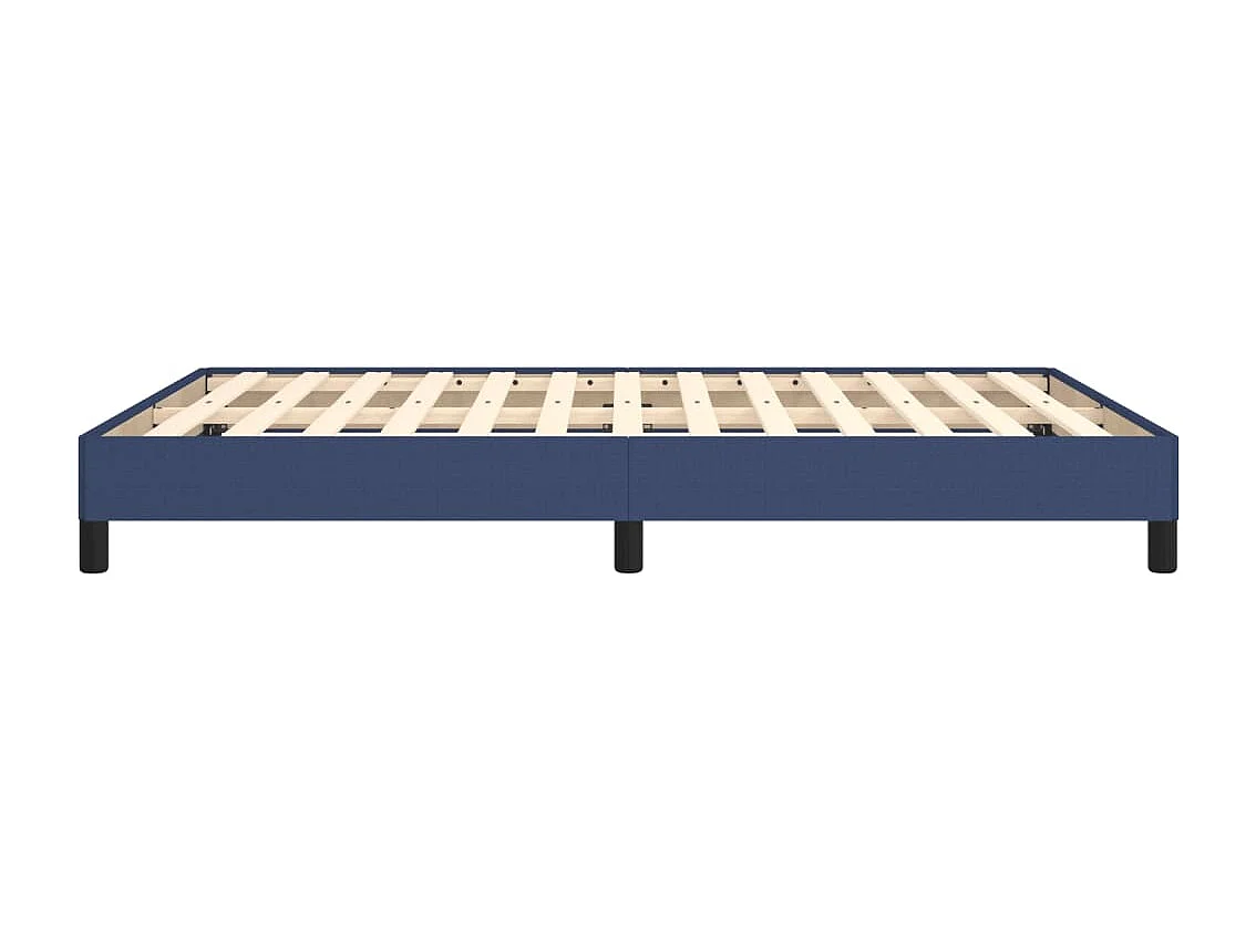Cadre de lit sans matelas bleu 140x190 cm tissu