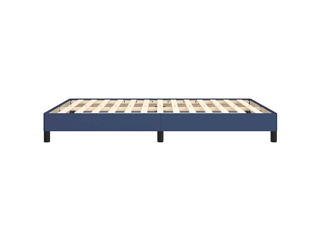 Cadre de lit sans matelas bleu 140x190 cm tissu