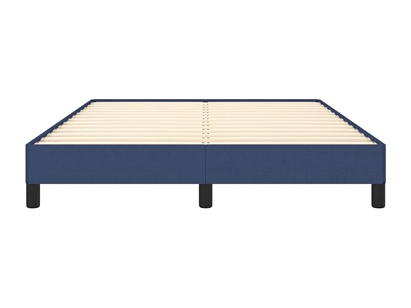 Cadre de lit sans matelas bleu 140x190 cm tissu