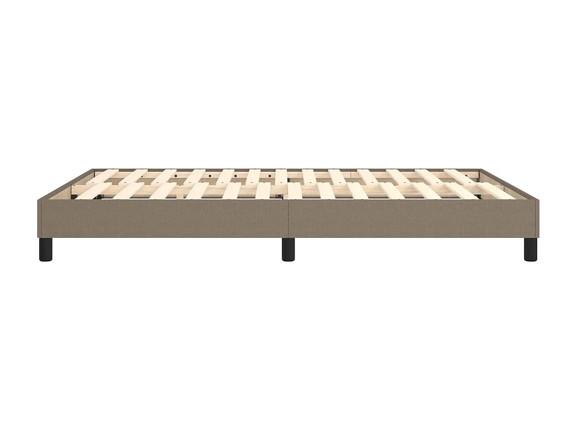 Cadre de lit sans matelas taupe 140x190 cm tissu