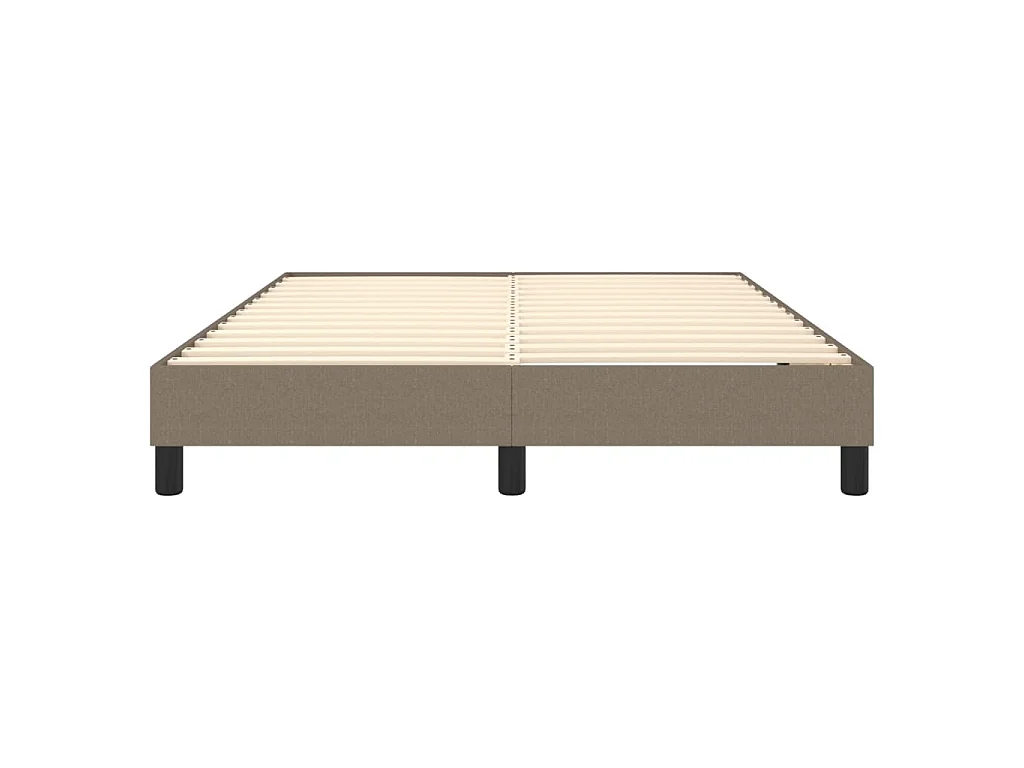 Cadre de lit à lattes taupe 140x190 cm tissu
