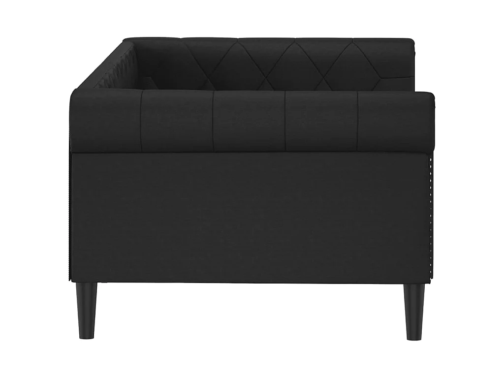 Lit de jour sans matelas noir 80x200 cm similicuir