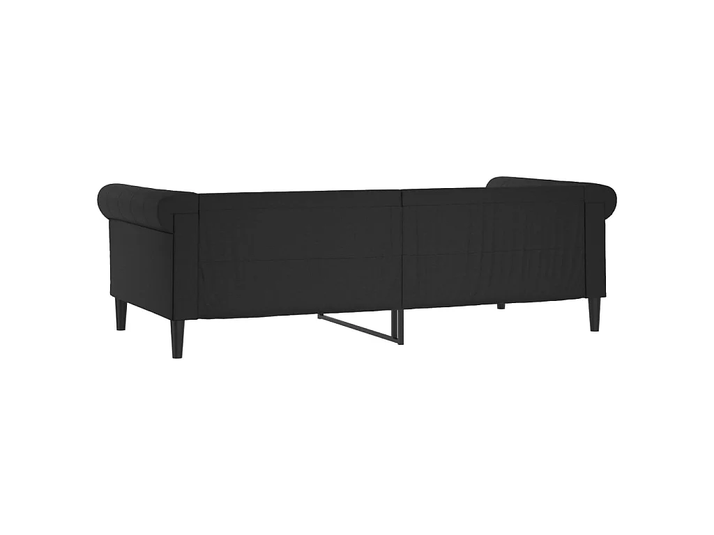 Lit de jour sans matelas noir 80x200 cm similicuir