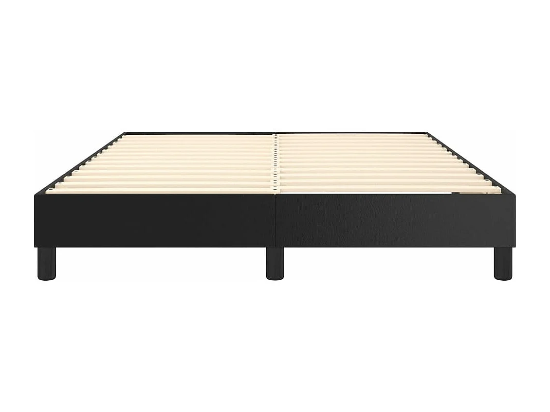 Boxspringbettgestell Schwarz 140x190 cm Kunstleder
