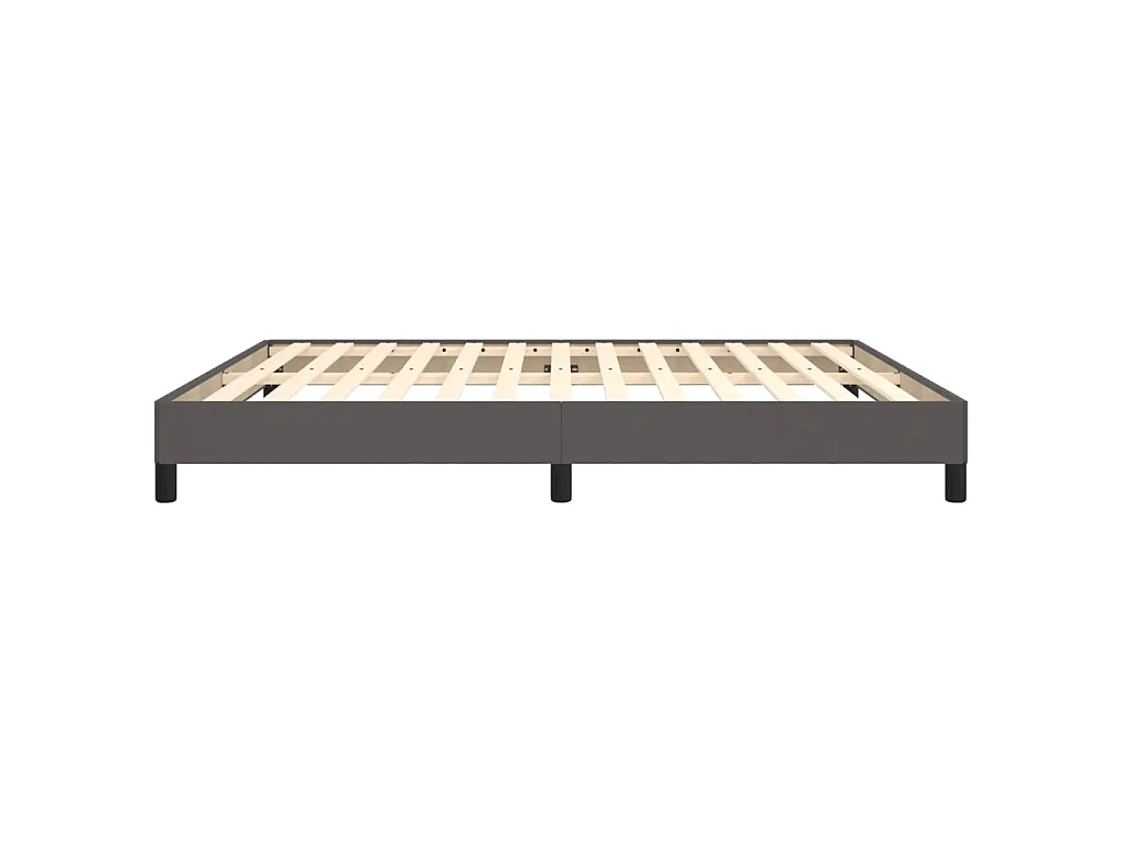 Cadre de lit sans matelas gris 180x200 cm similicuir