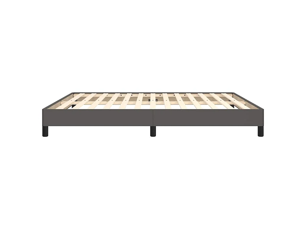 Cadre de lit sans matelas gris 180x200 cm similicuir