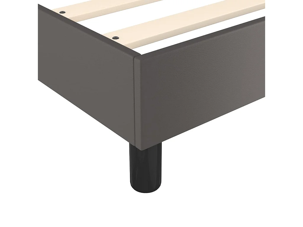 Boxspring bed kunstleer grijs 180x200 cm