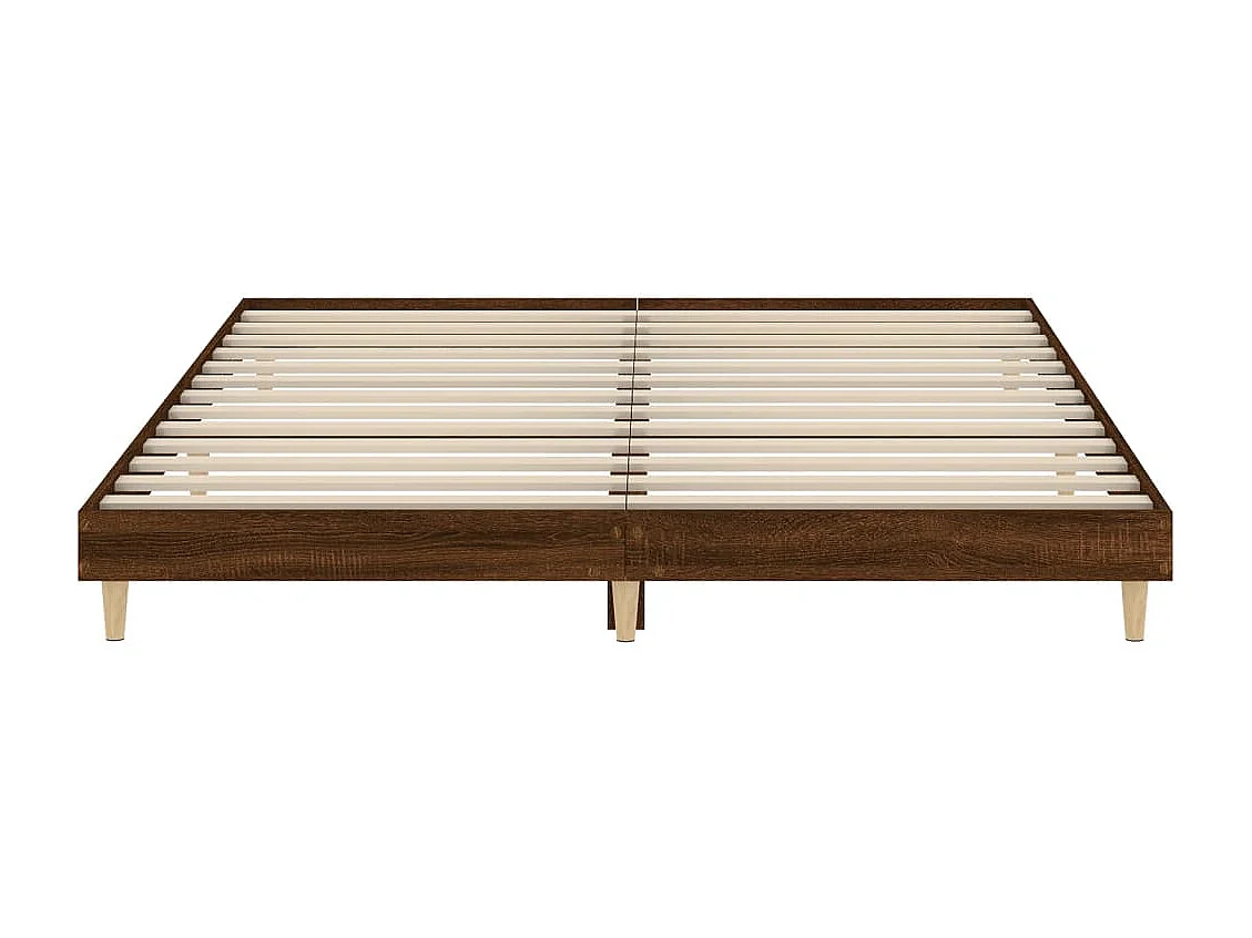 Cadre de lit sans matelas chêne marron 140x200 cm