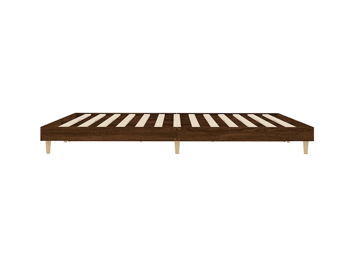 Cadre de lit sans matelas chêne marron 140x200 cm