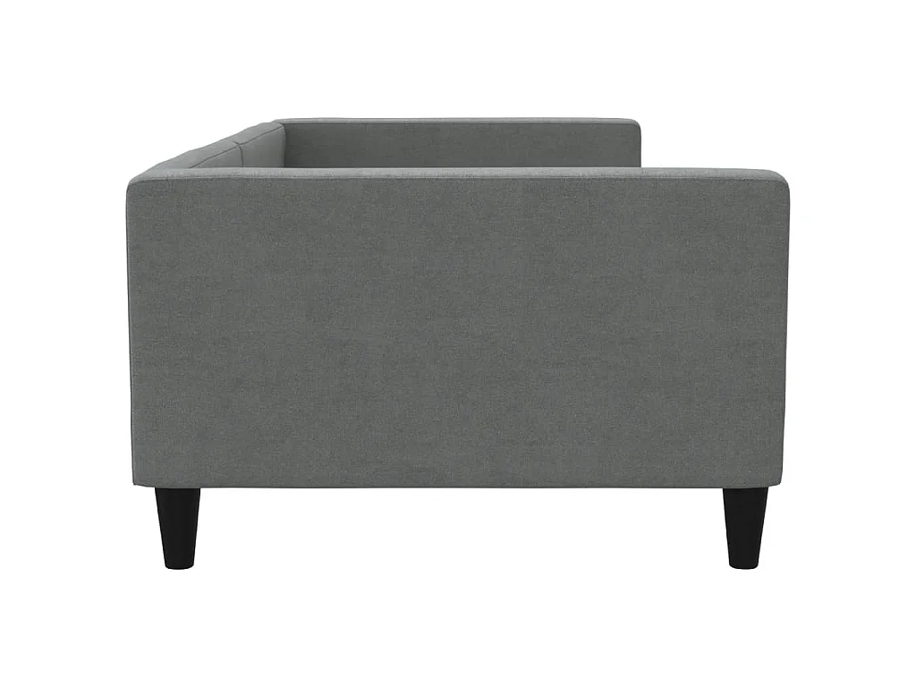 Sofá-cama 100x200 cm tecido cinzento-escuro