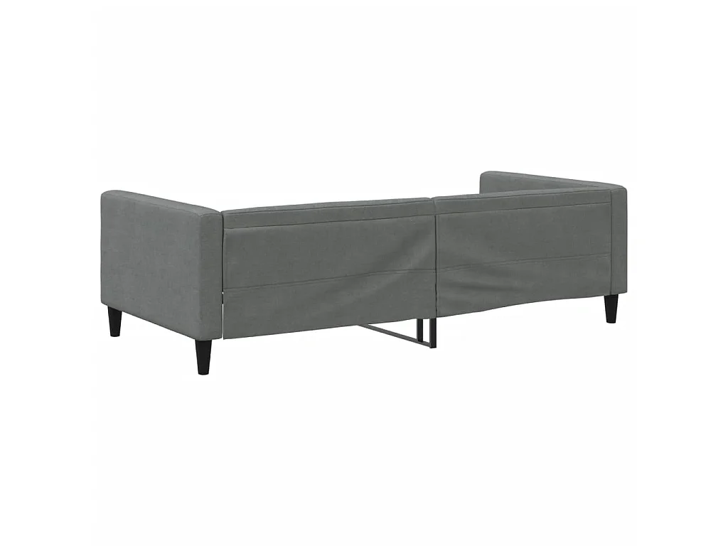 Lit de repos gris foncé 100x200 cm tissu