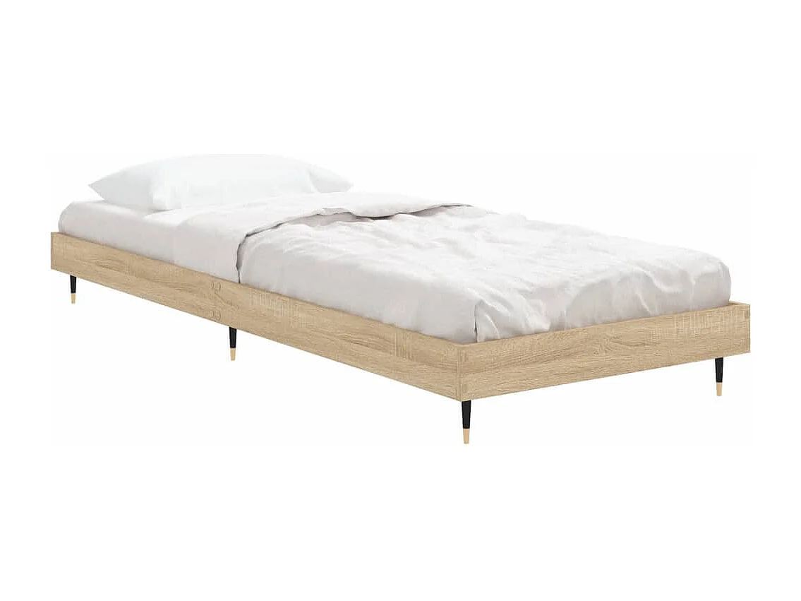 Cadre de lit sans matelas chêne sonoma 75x190 cm